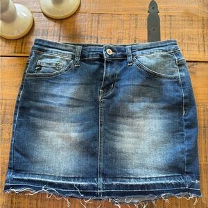 KanCan Dark Wash Denim Mini Skirt